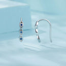 925 Sterling Silver CZ Pavé Earrings 13*2mm for Women-4