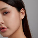 925 Sterling Silver Earrings with Enamel Finish in Gold Plating - 0.8*0.9cm for Women-5