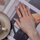 925 Sterling Silver Ring with Pavé Setting CZ-5