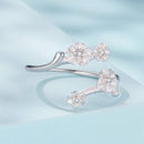 925 Sterling Silver Plated White Gold Ring for Women-3