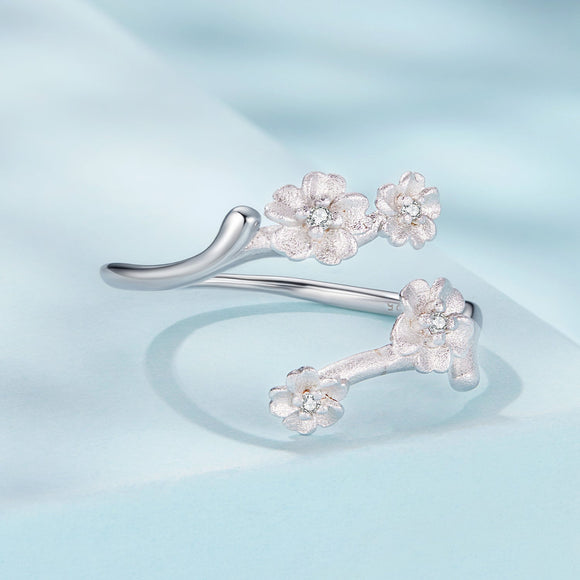 925 Sterling Silver Plated White Gold Ring for Women