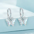 925 Sterling Silver Earrings with Resin, 23x13mm, Plated Platinum for Women-3