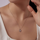 925 Sterling Silver White Gold Plated 40cm+5cm Length CZ Necklace for Women-7