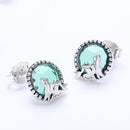 S925 Oxidized Silver Transparent Glass Earrings for Women-5