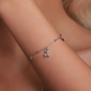 925 Sterling Silver Bracelet with Pavé Setting CZ, 150+60mm Length for Women-5