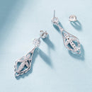925 Sterling Silver 0.50 Carat Moissanite Earrings with White Gold Plating for Women-5