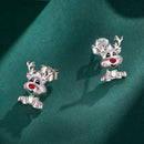 925 Sterling Silver Enamel Earrings 12x9mm-5