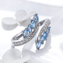 925 Sterling Silver Plated Platinum Pavé CZ Ring for Women-2