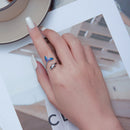 925 Sterling Silver Enamel Plated Puffer Fish Ring-6