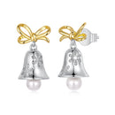 925 Sterling Silver Earrings with Synthetic Pearl, 1.7*0.9cm for Women-1