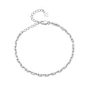 925 Sterling Silver Platinum Plated Bracelet 160+50mm for Women-1