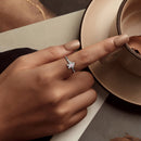 925 Sterling Silver White Gold Plated Pavé Setting CZ Ring-6