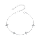 925 Sterling Silver White Gold Plated Adjustable CZ Bracelet for Women-1