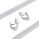 925 Sterling Silver Earrings with Pavé Setting CZ-3