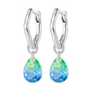 S925 Sterling Silver Oxidized Earrings with Transparent Glass & Main Stone for Women-1