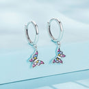 925 Sterling Silver Earrings with Pavé Setting CZ, 2.3*0.95cm, for Women-2