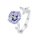 925 Sterling Silver Enamel Process Pavé Setting CZ Ring for Women-3
