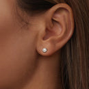 925 Sterling Silver 3mm Moissanite Earrings for Women-7