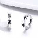 925 Sterling Silver Earrings with Pavé Setting CZ, 1.1*0.3cm-4