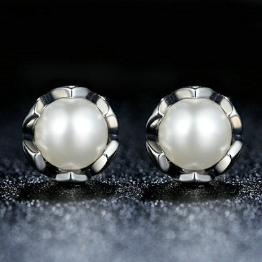 925 Sterling Silver Quality Shell Pearl Earrings for Women