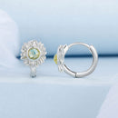 925 Sterling Silver Earrings with Transparent Glass, 12x9mm Size for Women-3