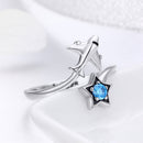 S925 Sterling Silver Star and Airplane Ring Set for Women-5