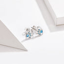 925 Sterling Silver Earrings with Pavé Setting CZ, 0.9cm for Women-4