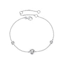 925 Sterling Silver 5mm Moissanite & 3mm Moissanite Bracelet for Women-1