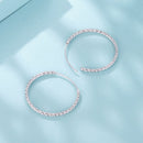 925 Sterling Silver Earrings Hoops 2.5 cm for Women-7