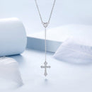 925 Sterling Silver White Gold Plated Necklace with CZ Pavé Setting for Women-4