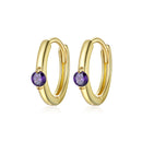 925 Sterling Silver Pavé Setting CZ Gold Plated Earrings for Women-6