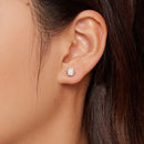 925 Sterling Silver 5.0mm Moissanite Earrings for Women-6