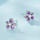 S925 Sterling Silver Plated Platinum Enamel Earrings for Women-6
