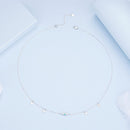 925 Sterling Silver Opal Pendant Necklace for Women - 40+5cm Adjustable Length-3