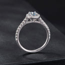 925 Sterling Silver Moissanite 0.5 Carat Ring for Women - Size 6-4