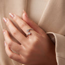 925 Sterling Silver Heart Shaped 0.17cm CZ Ring for Women-6