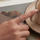 925 Sterling Silver Oxidized Silver Ring for Women-5