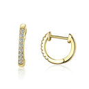 925 Sterling Silver 1.3cm Pavé Set CZ Earrings-2