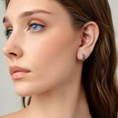 925 Sterling Silver Earrings with Pavé Setting CZ in Oxidized Finish for Women-8