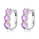 925 Sterling Silver Earrings with Transparent Glass for Women-1