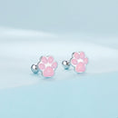 925 Sterling Silver Enamel Black Gold Plated Earrings for Women-5