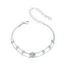 925 Sterling Silver 5.0mm Moissanite Bracelet with CZ and White Gold Plating for Women-1