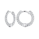925 Sterling Silver Earrings Size 14*1.5mm Plated Platinum for Women-2