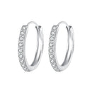 925 Sterling Silver Pavé Setting Gold Plated Earrings for Women-1