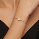 925 Sterling Silver Moissanite 0.5ct Bracelet with Pavé Setting for Women-5