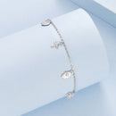 925 Sterling Silver Bracelet with Plated White Gold and Pavé Setting CZ-2