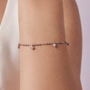 925 Sterling Silver & Moissanite Bracelet for Women - 15+6cm, Plated White Gold-5