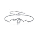 S925 Sterling Silver & Pavé CZ Platinum-Plated Bracelet-2