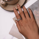 925 Sterling Silver Enamel Process Pavé Setting CZ Ring for Women-6