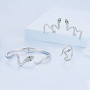 925 Sterling Silver Pavé Setting CZ Oxidized Silver Ring for Women-7